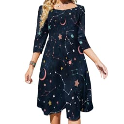 Classic Starry Night Dress Summer Sexy Vincent Van Gogh Festival Dresses Woman Street Style Big Size Casual Dress Birthday Gift