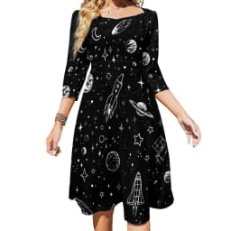 Classic Starry Night Dress Summer Sexy Vincent Van Gogh Festival Dresses Woman Street Style Big Size Casual Dress Birthday Gift