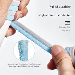 1Piar Rubber Band for Laces Elastic Laces Sneakers Shoelaces Without Ties End Locks College Style Shoestring Shoes Accessories