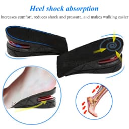 KOTLIKOFF Invisible Height Increase Insole Adjustable 2 Layer 3CM/4.5CM Air Cushion Pads Elevator Soles Insoles Inserts For Shoe