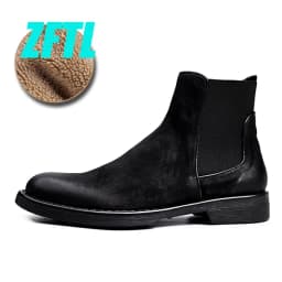 ZFTL NEW Men's Chelsea Boots men's Genuine Leather ankle boots men's British style Retro shoes men's casual boots Handmade 2025