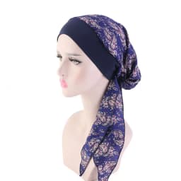 New Fashion Printed Flowers Women Inner Hijabs Caps Muslim Head Scarf Turban Bonnet Ready to Wear Ladies Wrap Under Hijab Cap