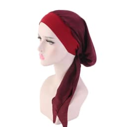 New Fashion Printed Flowers Women Inner Hijabs Caps Muslim Head Scarf Turban Bonnet Ready to Wear Ladies Wrap Under Hijab Cap