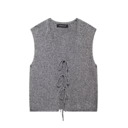 ZEVITY 2024 Women Elegant Grey Color Casual Knitting Flare Midi Skirt Female Slim Brand A Line Skirts Mujer QUN6276