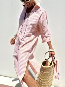 Autumn Long Sleeve Shirt Dress Elegant Belt Long Dress For Women 2024 Fashion Print Button Lapel Neck Casual Dresses Robe Femme