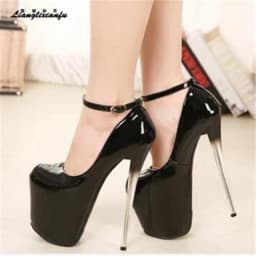 Crossdresser Shoes Woman Zapatos Mujer Plataforms Pumps Fashion Show Ladies 19cm Thin Heels Wedding Party Ankle Strap Stilettos