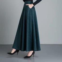 Winter Fashion Vintage Retro Style Casual Plus Size 6XL XXXXXL Female lattice Plaid Woolen a-line Long Maxi Skirts for Womens