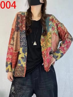 Amax LuluE 2026 Fall Womens Fashion Printed Loose Cardigans Casual V Neck Sweaters Ladies Korean Luxury Classic Cartoon Knitwear