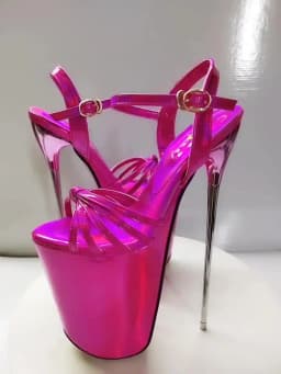SDTRFT Buckle Sandals Party Shoes Woman Stiletto Zapatos Mujer 22cm Ultra High Metal Thin Heels Ladies Platforms Pumps Zapatilla