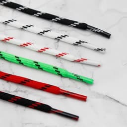 Coolstring 5mm Round Laces Sports Black White Red Shoelaces Unisex Casual Shoestring Bootlaces for P6000 Sneakers Dad Shoes