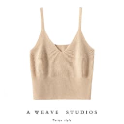 Cashmere Women's 100% Goat Cashmere Interior With Autumn And Winter New Minimalist Knitted Base Camisole Vest