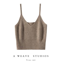 Cashmere Women's 100% Goat Cashmere Interior With Autumn And Winter New Minimalist Knitted Base Camisole Vest