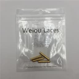 Weiou 20 Pcs/Lot In Bulk For Cheaper Selling 4x22MM Luxury String Tips Highlight Ends Metal Aglets Black Gold Shoelace Heads