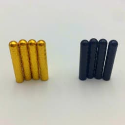 Weiou 20 Pcs/Lot In Bulk For Cheaper Selling 4x22MM Luxury String Tips Highlight Ends Metal Aglets Black Gold Shoelace Heads