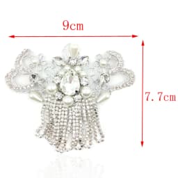 Women Crystal Flower Pearls Shoe Clips Buckles Shoe Decoration Charms 1 Pair crystal pearls shoe charms applique