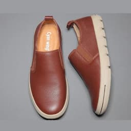 ZFTL Men Loafers genuine leather Lazy shoes man casaul slip-on shoes male leisure Non-slip shoes man loafers boat shoes 2025