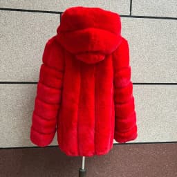 Women's Faux Fur Hooded Coat Winter Warm Fashion Hooded Fur Jacket Imitation Fox Fur Fluffy Coat Women's Clothing