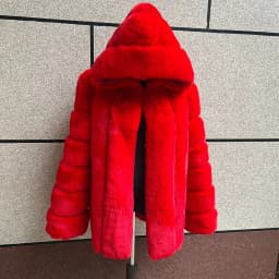 Women's Faux Fur Hooded Coat Winter Warm Fashion Hooded Fur Jacket Imitation Fox Fur Fluffy Coat Women's Clothing
