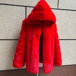 Women's Faux Fur Hooded Coat Winter Warm Fashion Hooded Fur Jacket Imitation Fox Fur Fluffy Coat Women's Clothing
