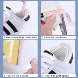 4pcs Insoles Patch Heel Pads for Sport Shoes Pain Relief Antiwear Feet Pad Protector Back Sticker Adjustable Size Cushion Insole