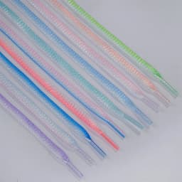 Gradient Glitter Flat Shoe Laces Metallic Shiny Silver Shoelaces Colorful Bright Silk Shimmering Shoelace Women Man Shoestrings