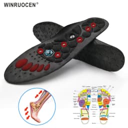 Premium Orthopedic Magnetic Therapy Insoles Slimming Weight Loss Arch Support Shoes Pads for Men Women Massage Foot Care Sole