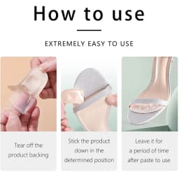 Silicone Anti-Slip Forefoot Women High Heel Pads Pain Relief Insoles Self-adhesive Gel Inserts Sandals Slippers Shoes Foot Pad