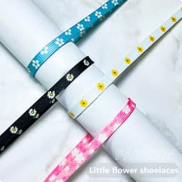 NEW Small Daisy Cherry Blossom Lace Shoelace AF1 Shoelace High-Cut Low Original Female Flower Decorative Buckle Female Shoelace
