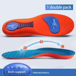 Sports Running Insoles for Men Shoes Sole Flat Foot Arch Support Orthopedic Insoles for Women Shock Absorption Massage Cushion
