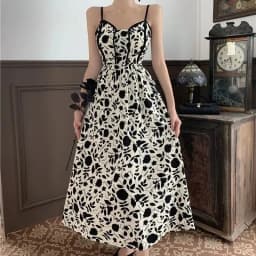 Lucyever Women Spaghetti Strap Dress Korean Style Super Fairy Floral Maxi Dress Female Summer Resort Style Suspender Dresses