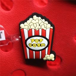 Original 1pcs Novelty Food PVC Shoe Decorations Accessories Donuts Popcorn Omelette Sandals Buckle Charms Kids Party Brand Gift