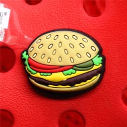 Original 1pcs Novelty Food PVC Shoe Decorations Accessories Donuts Popcorn Omelette Sandals Buckle Charms Kids Party Brand Gift