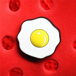 Original 1pcs Novelty Food PVC Shoe Decorations Accessories Donuts Popcorn Omelette Sandals Buckle Charms Kids Party Brand Gift