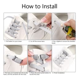 1 Pair No Tie Shoe Laces Press Lock Shoelaces Without Ties Elastic Laces Without Ties Sneaker Kids Adult Flat Shoelace for Shoes