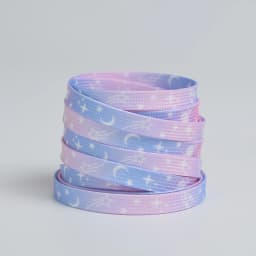 Stars Moon Shoelaces for Sneakers AF1 Gradient Classic Flat Shoelaces Rainbow Shoe Laces with Stars Cosmic Milky Print Strings