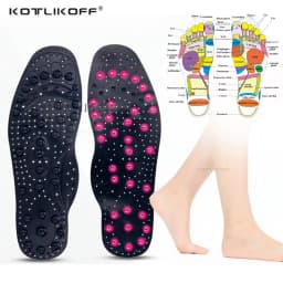 Magnetic Therapy Insoles Enhanced Upgrade 68 Magnets Advanced Foot Acupressure Shoe Pads Massage Slimming Insoles Unisex