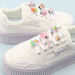 Shoelaces Decorative Clip Children's Bling Glitter Princess Ice Cream Rainbow Shoe Buckle Removable Shoe Charms Decorations 1PCS