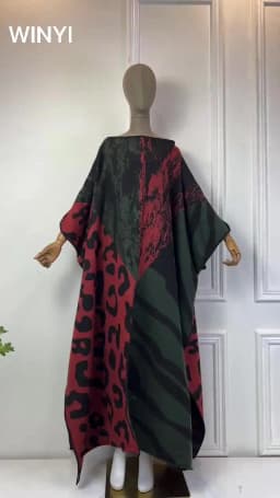 NEW WINYI print Comfort Warm fashion kaftan Holiday Caftan Elegant Africa Women Boho party winter clothes for women long dress