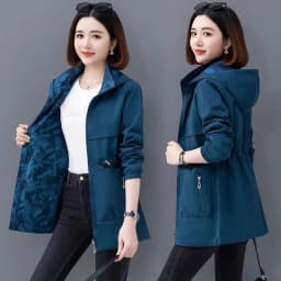 Spring Women's Jackets Causal Windbreaker 2024 New Two-Sided PiercingThin Basic Coat Lightweight Jacket Outwear Women Clothing