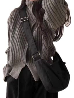 Autumn and winter turtleneck pit strip cashmere knit cardigan women thickened small pure wool sweater loose short coat tide