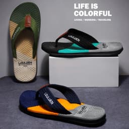 Men's Thongs Slippers For Summer Lightweight Non-Slip Beach Shoes For Men Male Youth