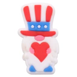 1pcs America USA Statue of Liberty Star Heart Hat Soccer PVC Shoe Charms Wristband Decoration Buckle Accessories Adult Gift
