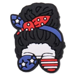 1pcs America USA Statue of Liberty Star Heart Hat Soccer PVC Shoe Charms Wristband Decoration Buckle Accessories Adult Gift