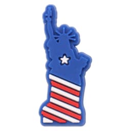 1pcs America USA Statue of Liberty Star Heart Hat Soccer PVC Shoe Charms Wristband Decoration Buckle Accessories Adult Gift