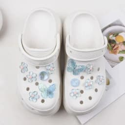 Colorful Daisies Flower Hole Shoes Charms Accessories For Shoe Buckle Cute 5-Petal Flower Shoe Flower DIY Shoes Decorations New