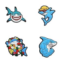 Strong Shark Shoe Charms for Crocs Accessories Sandals Men Clogs Pins Women Badges Boy Girls Jeans Kids Decorations Buckle Shoes