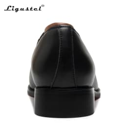 Ligustel Men Original Designer Black Leather Slip-on Shoe for Man Fashion Wedding Party Male Red Bottom Casual Loafers Plus Size