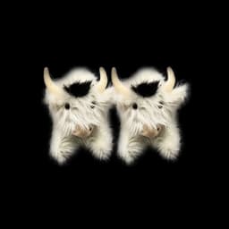 Highland Cow Plush Slippers Winter Fashion Colourful Fluffy Cattle Shoes Soft Warm Indoor Cartoon Furry Slides for Women Men