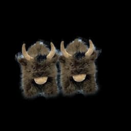 Highland Cow Plush Slippers Winter Fashion Colourful Fluffy Cattle Shoes Soft Warm Indoor Cartoon Furry Slides for Women Men