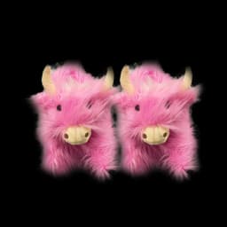 Highland Cow Plush Slippers Winter Fashion Colourful Fluffy Cattle Shoes Soft Warm Indoor Cartoon Furry Slides for Women Men